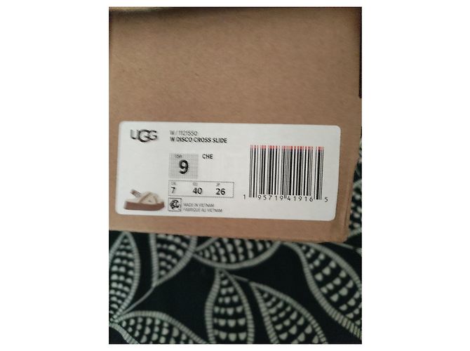 Infradito UGG in ecopelliccia Marrone Beige - vista 3