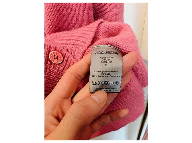Zadig & Voltaire cárdigan de cachemira 'Art' Rosa - vista 4