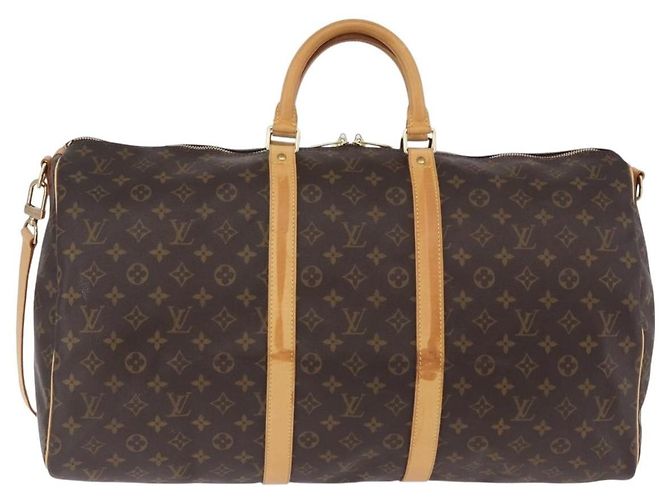 Louis Vuitton Keepall Bandouliere Monogram Canvas 55 Marrone - vista 2