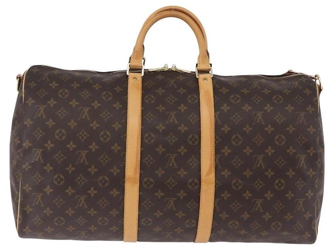 Louis Vuitton Keepall Bandouliere Monogram Canvas 55 Marrone - vista 5