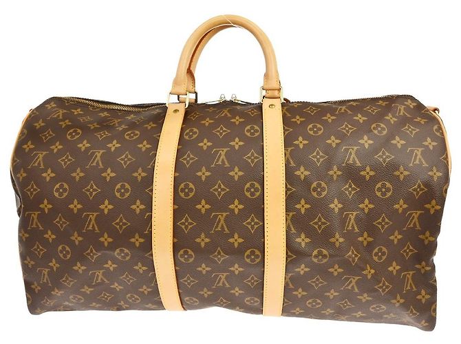 Louis Vuitton Keepall Bandouliere Monogram Canvas 55 Marrone - vista 2
