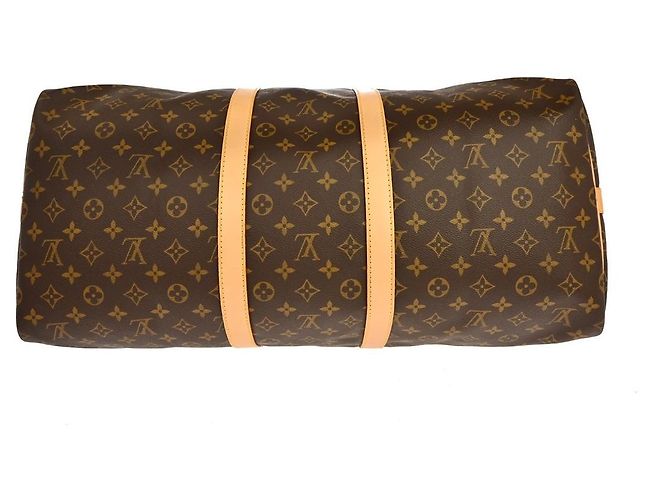 Louis Vuitton Keepall Bandouliere Monogram Canvas 55 Marrone - vista 3