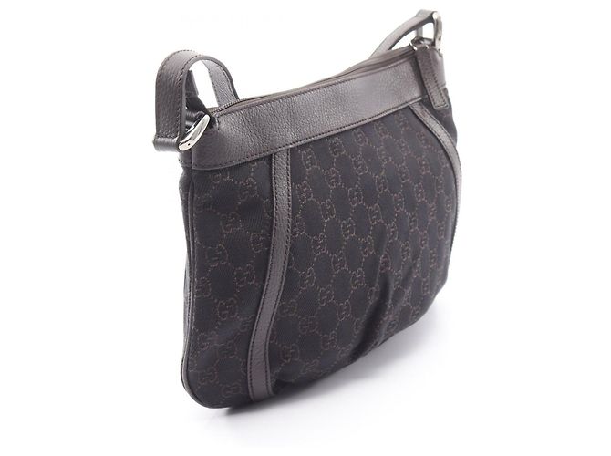 Gucci GG Pattern Schultertasche Braun Schwarz - Ansicht 2