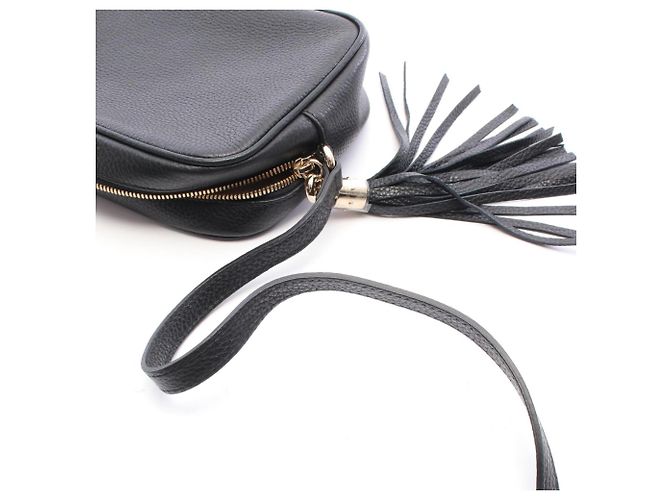 Borsa Gucci Soho Disco in pelle nera Nero - vista 7