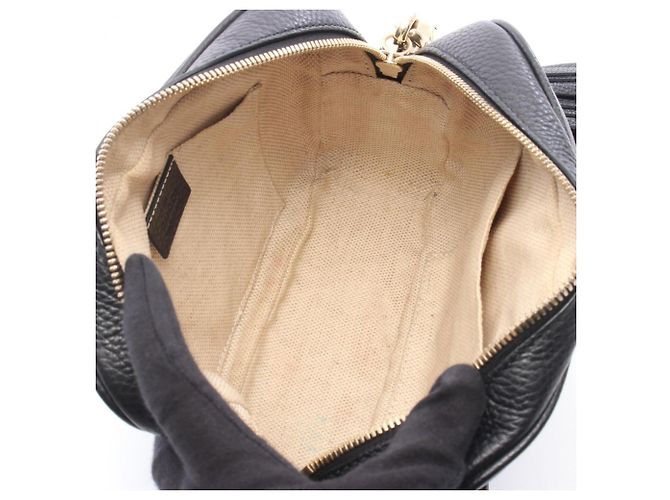 Borsa Gucci Soho Disco in pelle nera Nero - vista 3