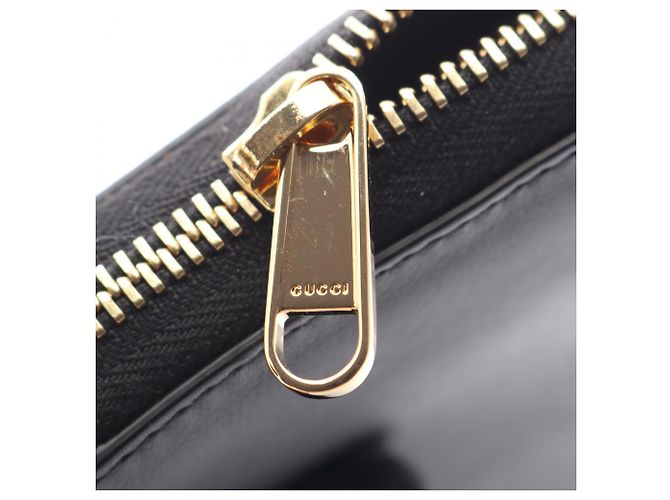 Cartera larga de cuero negro/ivory Gucci Crudo - vista 11