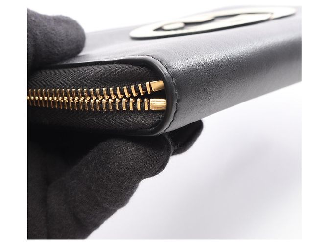 Cartera larga de cuero negro/ivory Gucci Crudo - vista 8