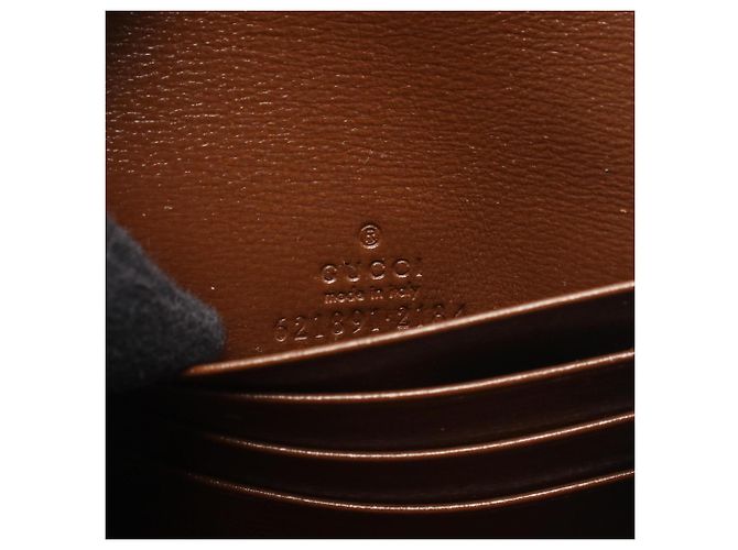 Billetera bi-fold Gucci Horsebit GG Supreme Castaño Beige - vista 4