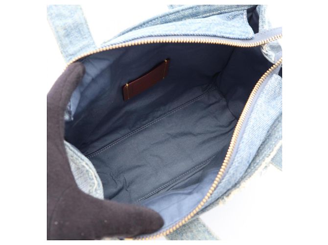 Bolsa Coach Cargo Tote 26 em denim Azul - vista 3