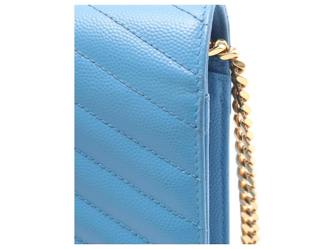 Autre Marque Borsa a Spalla Classica Cassandra di Yves Saint Laurent Parigi Blu - vista 13