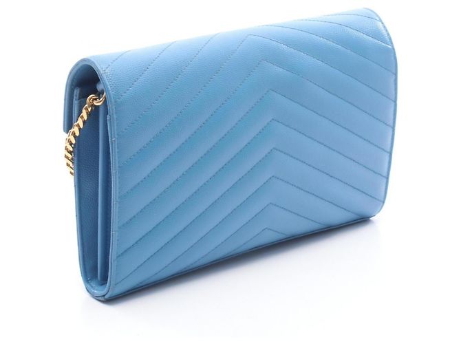 Autre Marque Borsa a Spalla Classica Cassandra di Yves Saint Laurent Parigi Blu - vista 2
