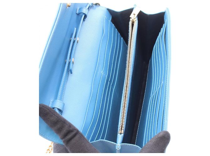 Autre Marque Borsa a Spalla Classica Cassandra di Yves Saint Laurent Parigi Blu - vista 3