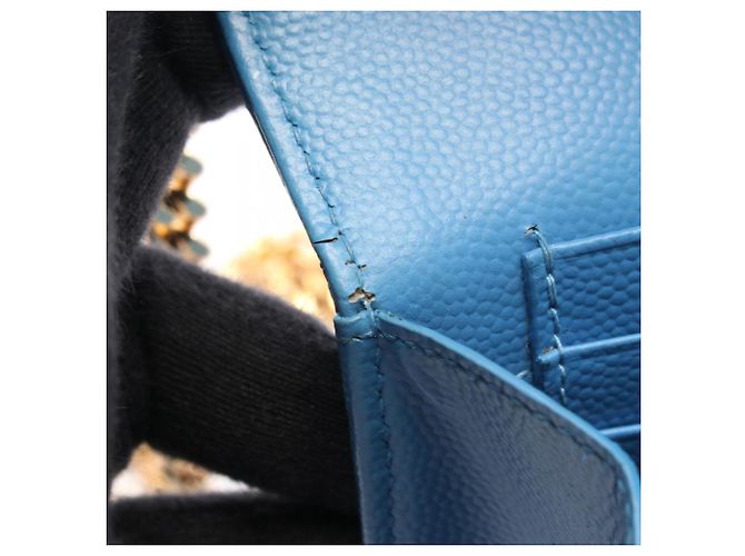 Autre Marque Borsa a Spalla Classica Cassandra di Yves Saint Laurent Parigi Blu - vista 7