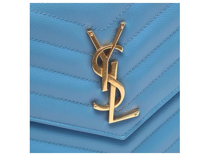 Autre Marque Borsa a Spalla Classica Cassandra di Yves Saint Laurent Parigi Blu - vista 9