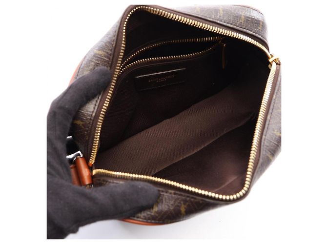 Autre Marque Borsa camera monogram Saint Laurent Paris Marrone - vista 3