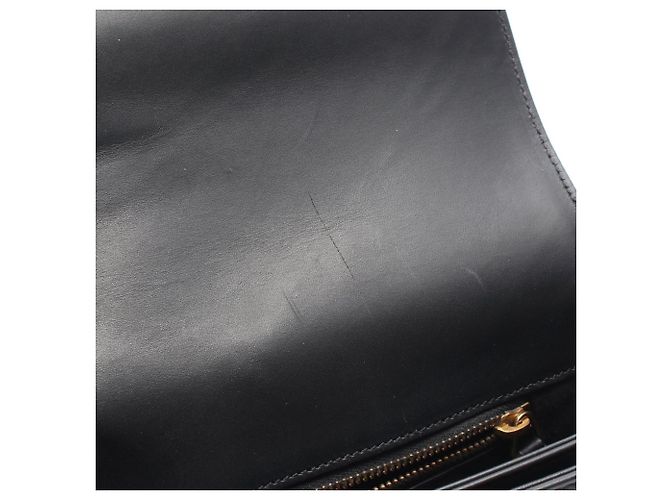 Autre Marque Borsa a tracolla in pelle nera Yves Saint Laurent Paris Universite Nero - vista 5