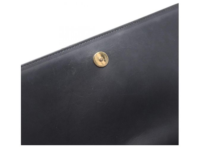 Autre Marque Borsa a tracolla in pelle nera Yves Saint Laurent Paris Universite Nero - vista 7