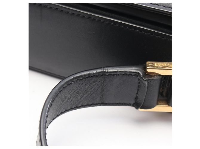 Autre Marque Borsa a tracolla in pelle nera Yves Saint Laurent Paris Universite Nero - vista 8