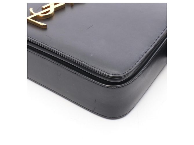 Autre Marque Borsa a tracolla in pelle nera Yves Saint Laurent Paris Universite Nero - vista 9