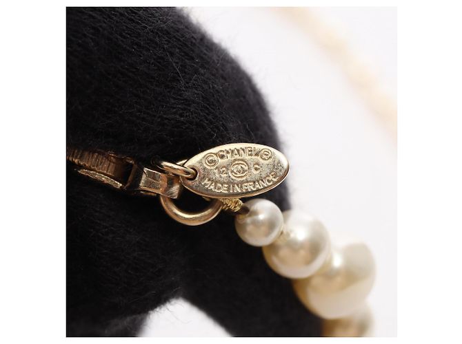 Collar Coco Mark 12C de Chanel Blanco Dorado - vista 4