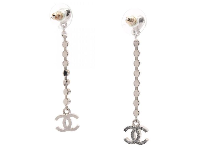 Chanel C25S Coco Mark Heart Ohrringe Silber - Ansicht 2