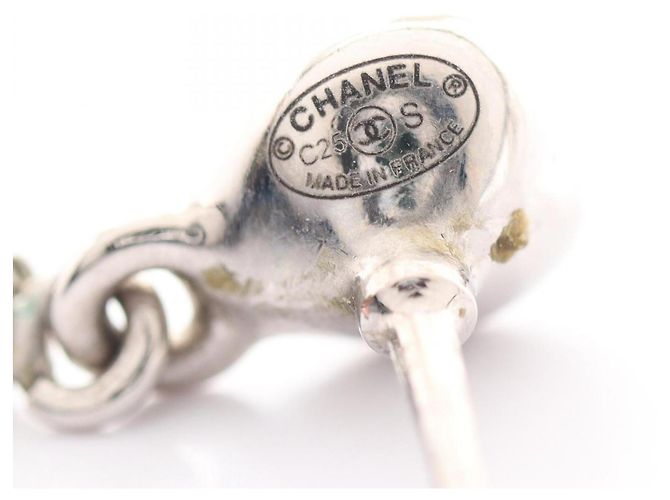 Chanel C25S Coco Mark Heart Ohrringe Silber - Ansicht 3
