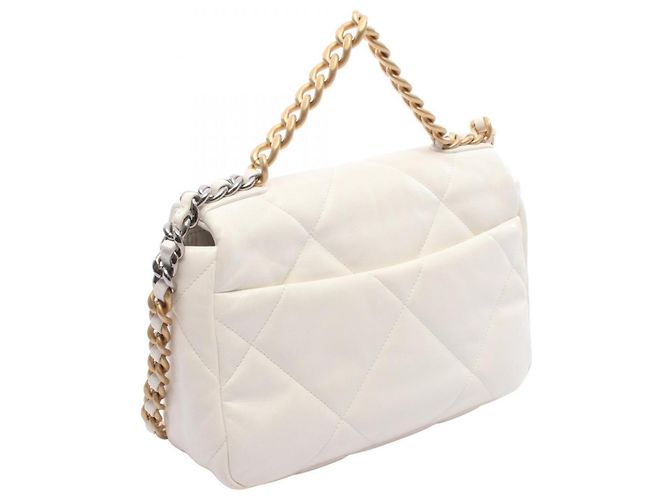Borsa a Spalla Matelassé Chanel 19 Dixneuf Bianco - vista 2