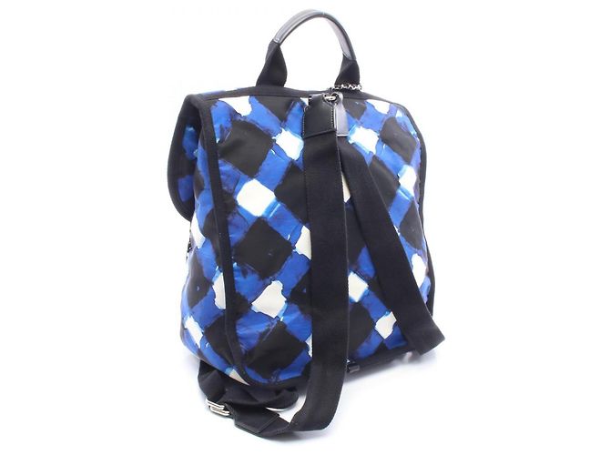 Chanel Airline Rucksack/Handtasche Schwarz Weiß Blau - Ansicht 2