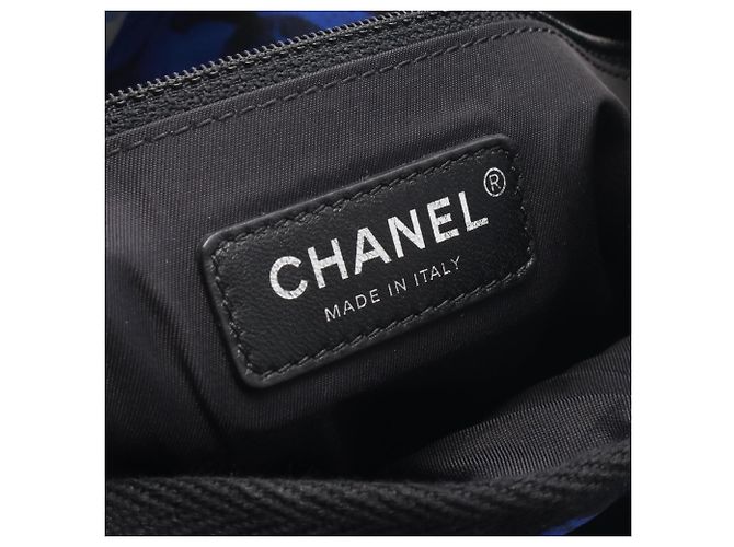 Chanel Airline Rucksack/Handtasche Schwarz Weiß Blau - Ansicht 4