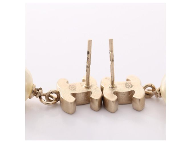 Chanel Coco Mark vergoldete Stecker-Ohrringe Golden - Ansicht 6