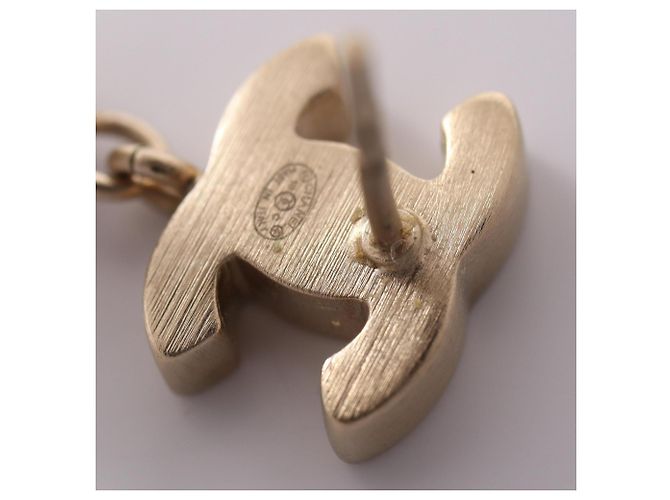 Chanel Coco Mark vergoldete Stecker-Ohrringe Golden - Ansicht 7