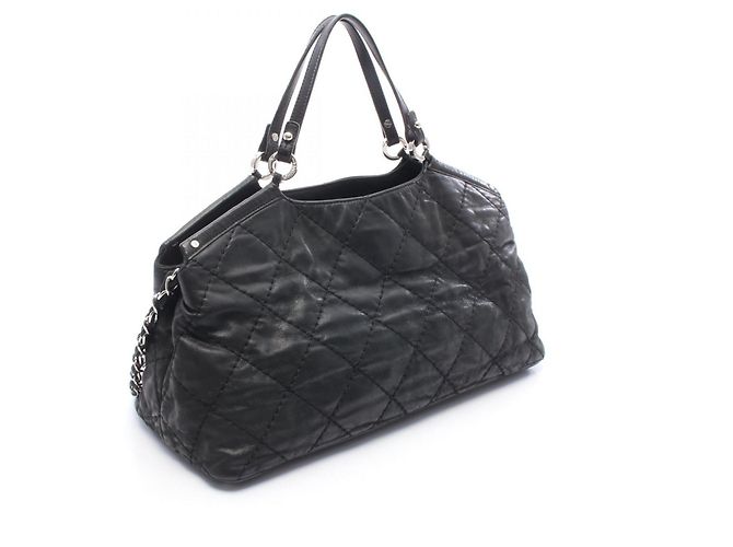 Chanel Coco Mark Matelassé 2-Way Schultertasche Schwarz - Ansicht 2