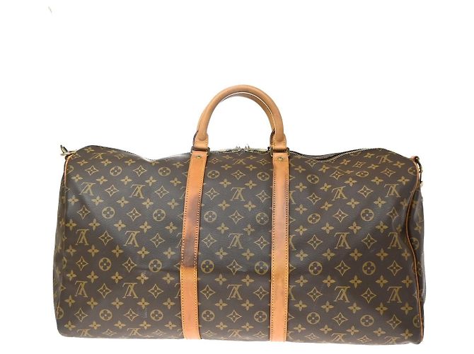 Louis Vuitton Keepall Bandoulière Monogram 55 Marron - vue 3