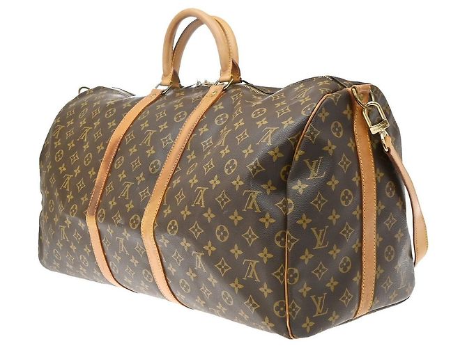 Louis Vuitton Keepall Bandoulière Monogram 55 Marron - vue 4