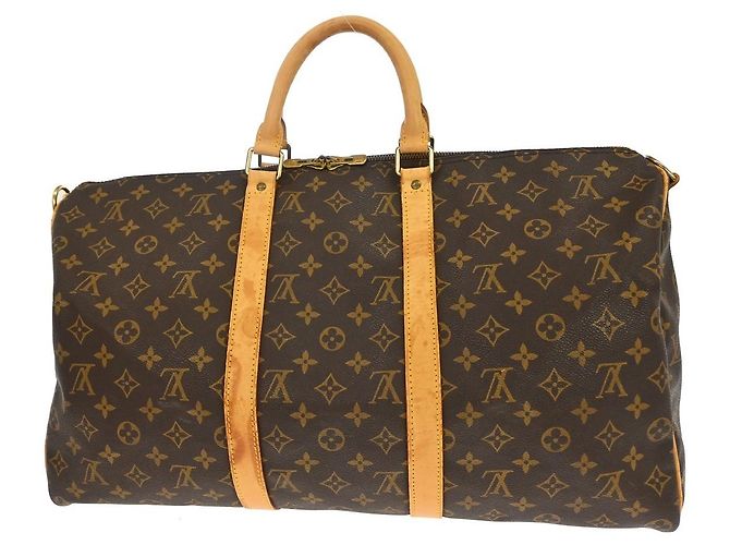 Louis Vuitton Keepall Bandoulière Monogram 50 Marrone - vista 2