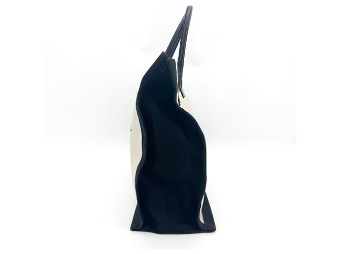 Autre Marque Saint Laurent Rive Gauche Shopper Canvas Tall Blanc - vue 3