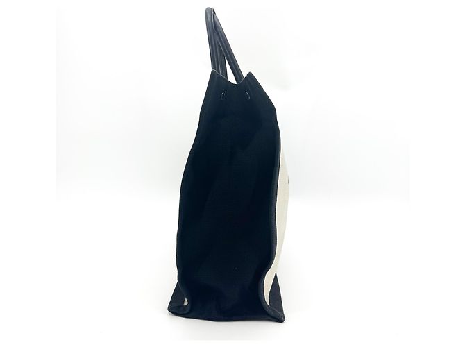 Autre Marque Saint Laurent Rive Gauche Shopper Canvas Tall Blanc - vue 4