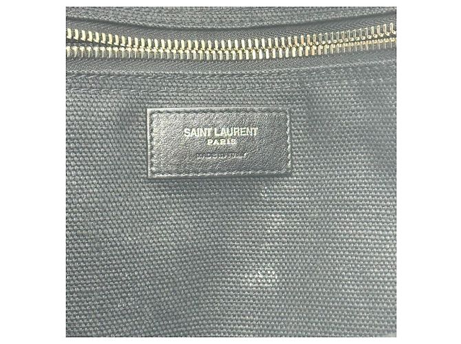 Autre Marque Saint Laurent Rive Gauche Shopper Canvas Tall Blanc - vue 6