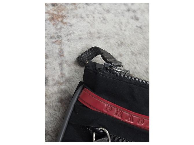 Sacoche Prada en nylon noir - vue 14
