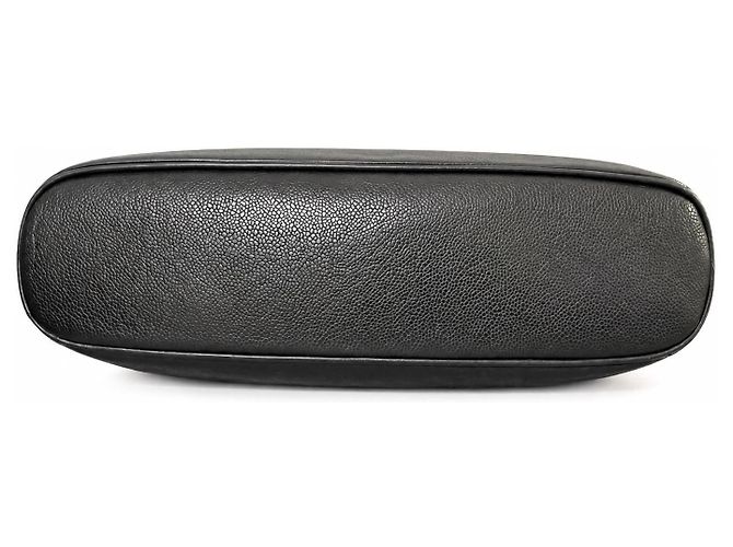 Borsa Tote Chanel CC in Pelle Caviar Nera Nero - vista 3