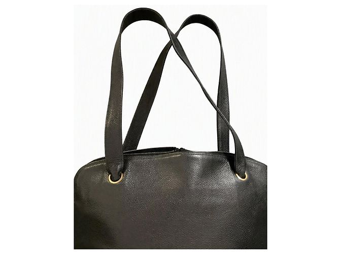 Borsa Tote Chanel CC in Pelle Caviar Nera Nero - vista 6