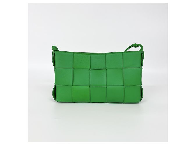 Mini in pelle Intrecciato Cassette Maxi di Bottega Veneta Verde - vista 2