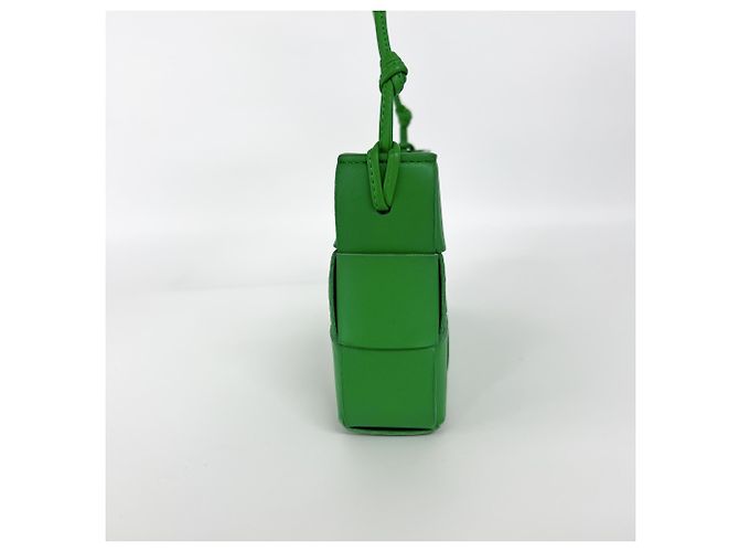 Mini in pelle Intrecciato Cassette Maxi di Bottega Veneta Verde - vista 3