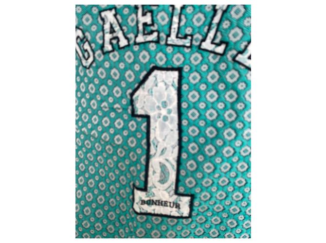 Autre Marque Gaëlle Top sin mangas de encaje y algodón Blanco Verde - vista 12