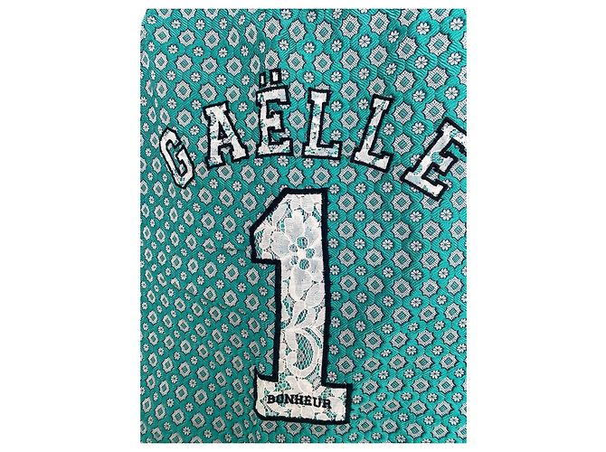 Autre Marque Gaëlle Top sin mangas de encaje y algodón Blanco Verde - vista 6
