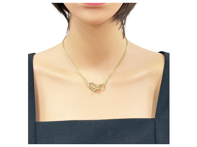 Autre Marque Collana con pendente Tiffany HardWear a doppio anello D'oro - vista 2