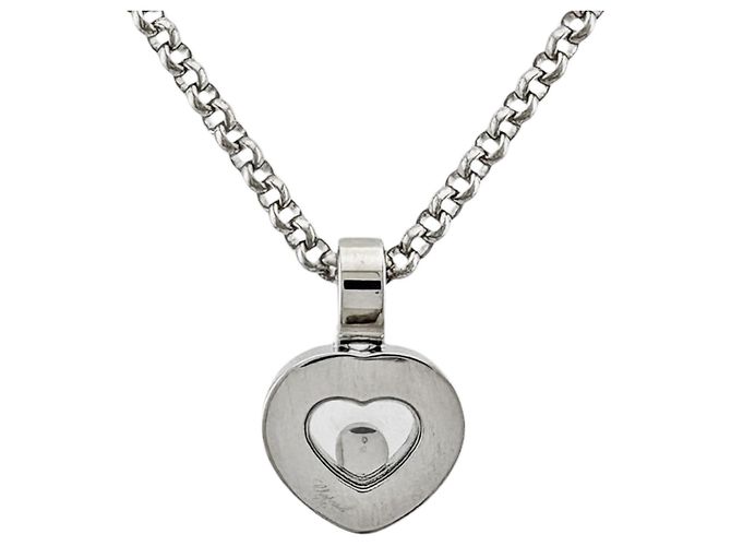 Chopard Happy Diamonds Halskette aus 18K Weißgold Silber - Ansicht 3