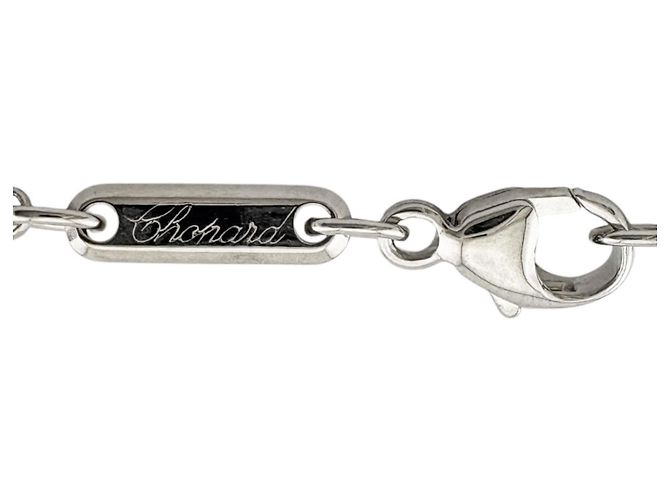 Chopard Happy Diamonds Halskette aus 18K Weißgold Silber - Ansicht 5