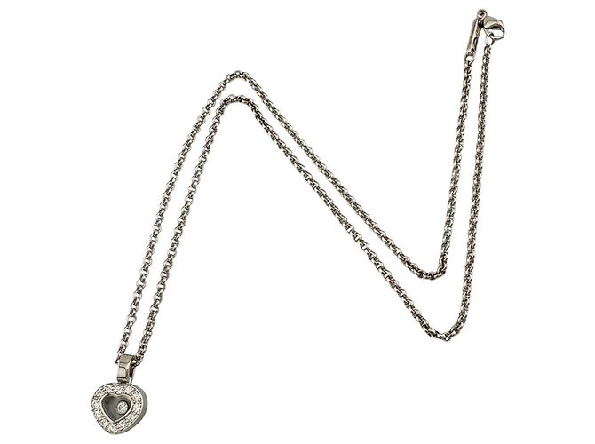 Chopard Happy Diamonds Halskette aus 18K Weißgold Silber - Ansicht 9