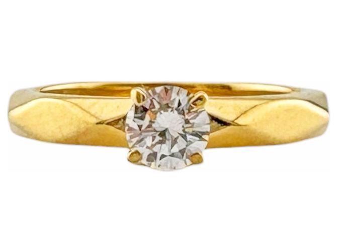 Anello solitario Boucheron Facette in oro giallo 18K D'oro - vista 3